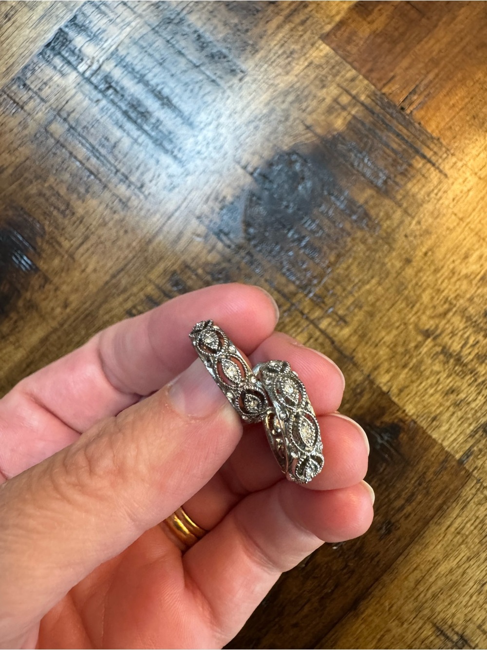 Vintage Carolee Silver-Tone Hoop Earrings